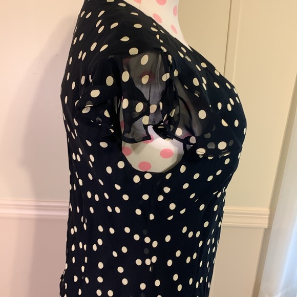 Jones New York Black Polka Dot Dress Size 10 NEW A marvelous all seasons Classic - Picture 6 of 9